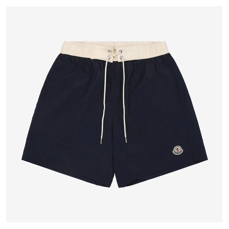 Mxxcler Patch Logo Contrast Waistband Shorts