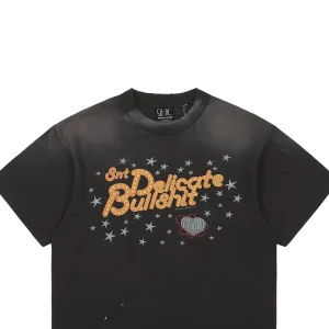 Saint Michael “Delicate Bullshit” Star Print Distressed T-shirt