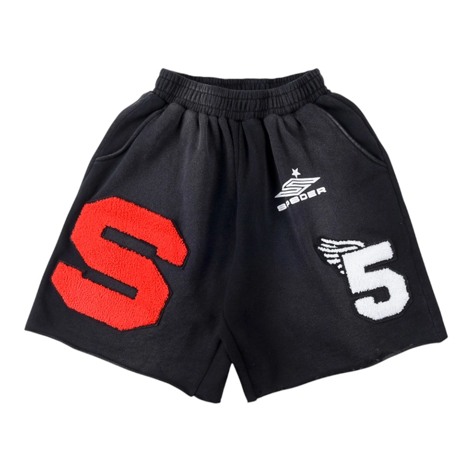 Sp5der 555555 Cut Sweatshirt Shorts Black
