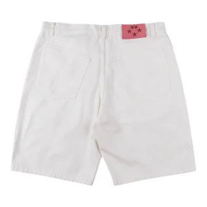 Sp5der 555555 Denim Unisex Casual Shorts White