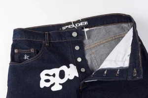 Sp5der 555555 Denim Unisex Casual Shorts8