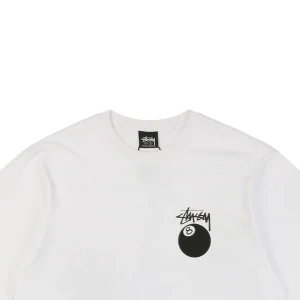 Stussy 8 Ball Logo Print T-shirt White