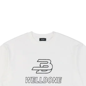 We11done Broken Letter Logo Print T-shirt White