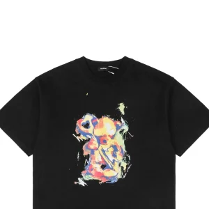 We11done Key to Heart Bear Dye Print T-shirt