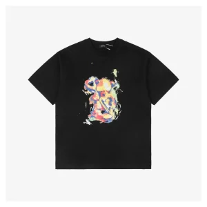 We11done Key to Heart Bear Dye Print T-shirt