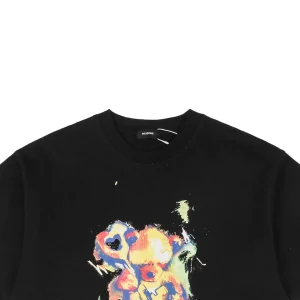 We11done Key to Heart Bear Dye Print T-shirt
