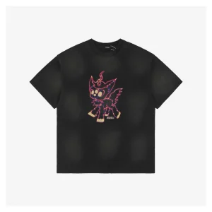 We11done Neon Little Monster Print T-shirt