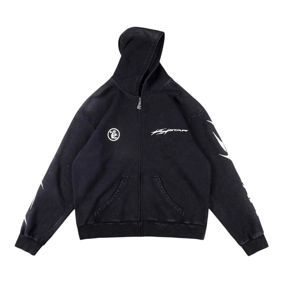 Hellstar Studios Vintage Logo Graphic Washed Hoodie