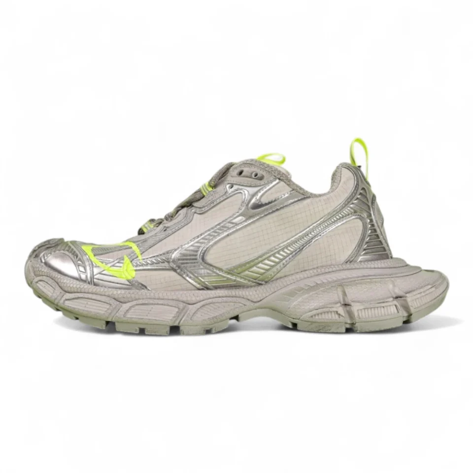 Balenciaga 3xl Ripstop Sneaker in Taupe/Fluo Yellow