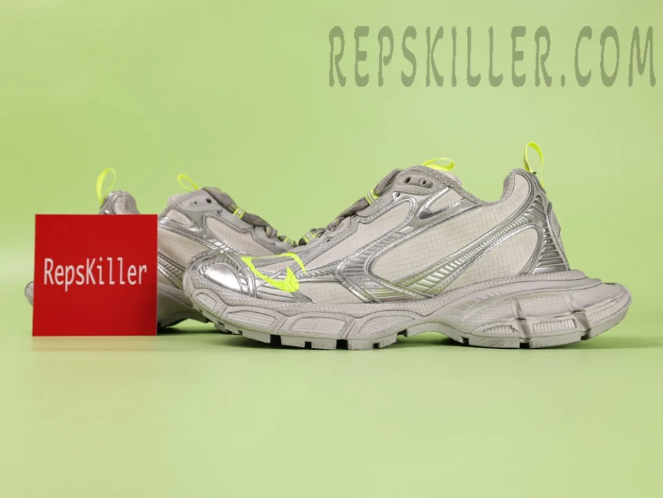 Balenciaga 3xl Ripstop Sneaker in Taupe/Fluo Yellow