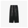 Balenciaga Floral Drawstring Wide-Leg Jeans (Black/Blue)