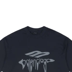 Balenciaga Graffiti Melted Logo Print T-shirt