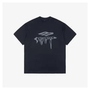 Balenciaga Graffiti Melted Logo Print T-shirt