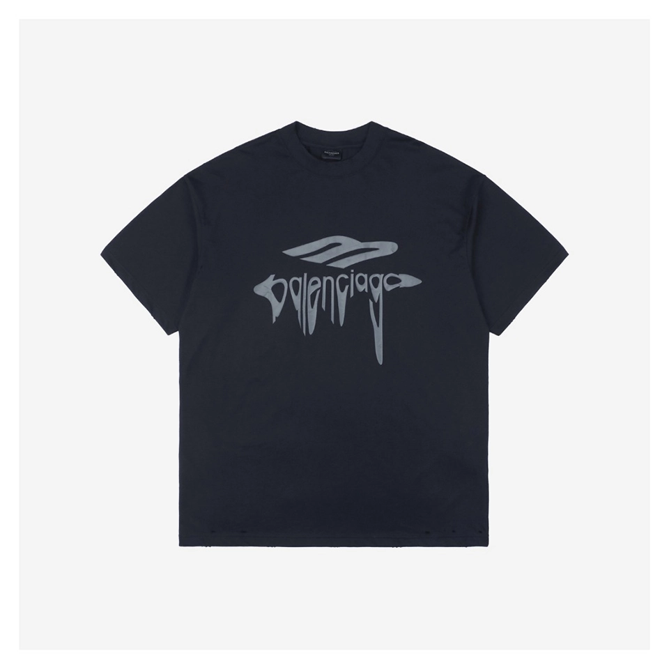 Balenciaga Graffiti Melted Logo Print T-shirt
