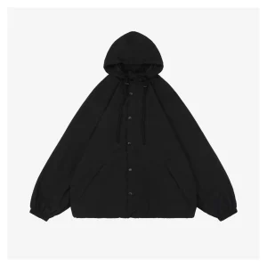 Balenciaga Red Tape Logo Hooded Jacket