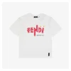F Red Letter Monster Eyes Graphic T-shirt (White/Black)