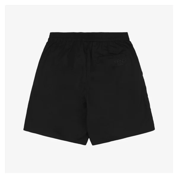 F Solid Color Bermuda Shorts Black