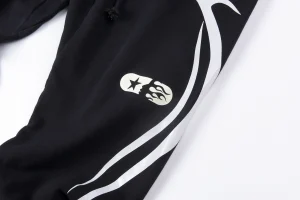 Hellstar Black Flame Graphic Pants5