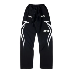 Hellstar Black Flame Graphic Pants