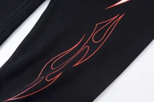 Hellstar Black Flame Graphic Track Pants5