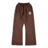 Hellstar Brown Snap Button Logo Pants