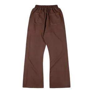Hellstar Brown Snap Button Logo Pants