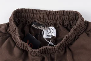 Hellstar Brown Snap Button Logo Pants8