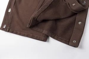 Hellstar Brown Snap Button Logo Pants9