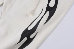 Hellstar Flame Graphic Cream Pants5