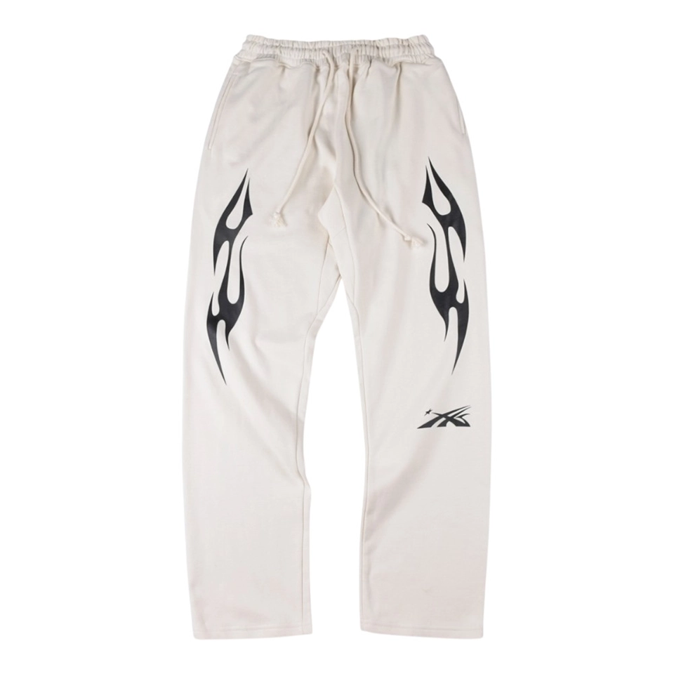Hellstar Flame Graphic Cream Pants