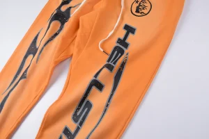 Hellstar Flame Logo Orange Pants5