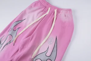 Hellstar Flame Pink Graphic Sweatpants7