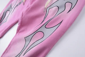 Hellstar Flame Pink Graphic Sweatpants9