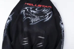 Hellstar Flare Black Flame Pullover Hoodie5