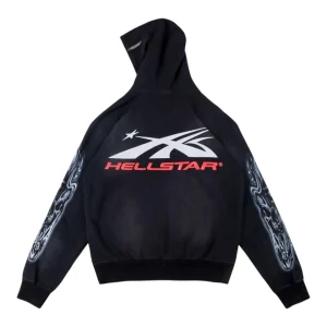 Hellstar Flare Black Flame Pullover Hoodie