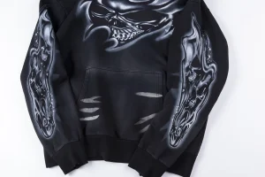Hellstar Flare Black Flame Pullover Hoodie8