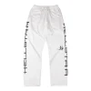 Hellstar Gothic Logo Straight-Leg White Sweatpants