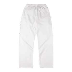 Hellstar Gothic Logo Straight-Leg White Sweatpants