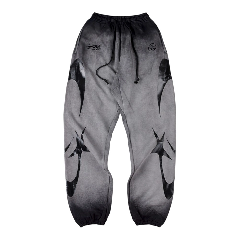 Hellstar Gradient Flame Jogger Black/Grey Pants