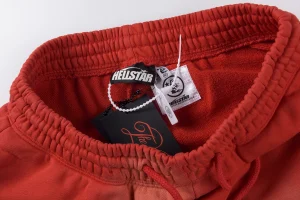 Hellstar Gradient Flame Logo Sports Red Pants1