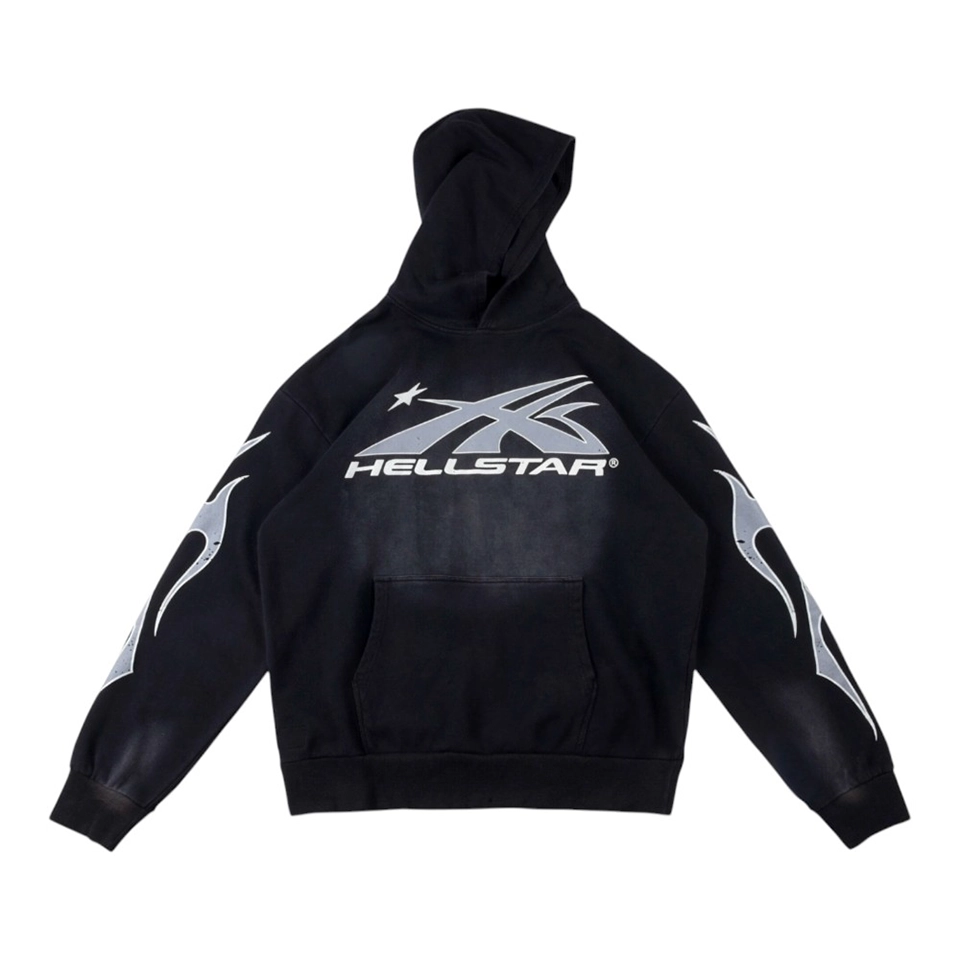 Hellstar Graffiti Retro Flame Portrait Hoodie