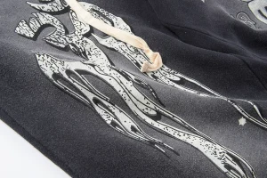 Hellstar Melting Skeleton Graphic Wide-Leg Pants8