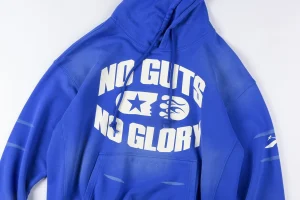Hellstar No Guts No Glory Blue Pullover Hoodie1
