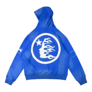 Hellstar No Guts No Glory Blue Pullover Hoodie