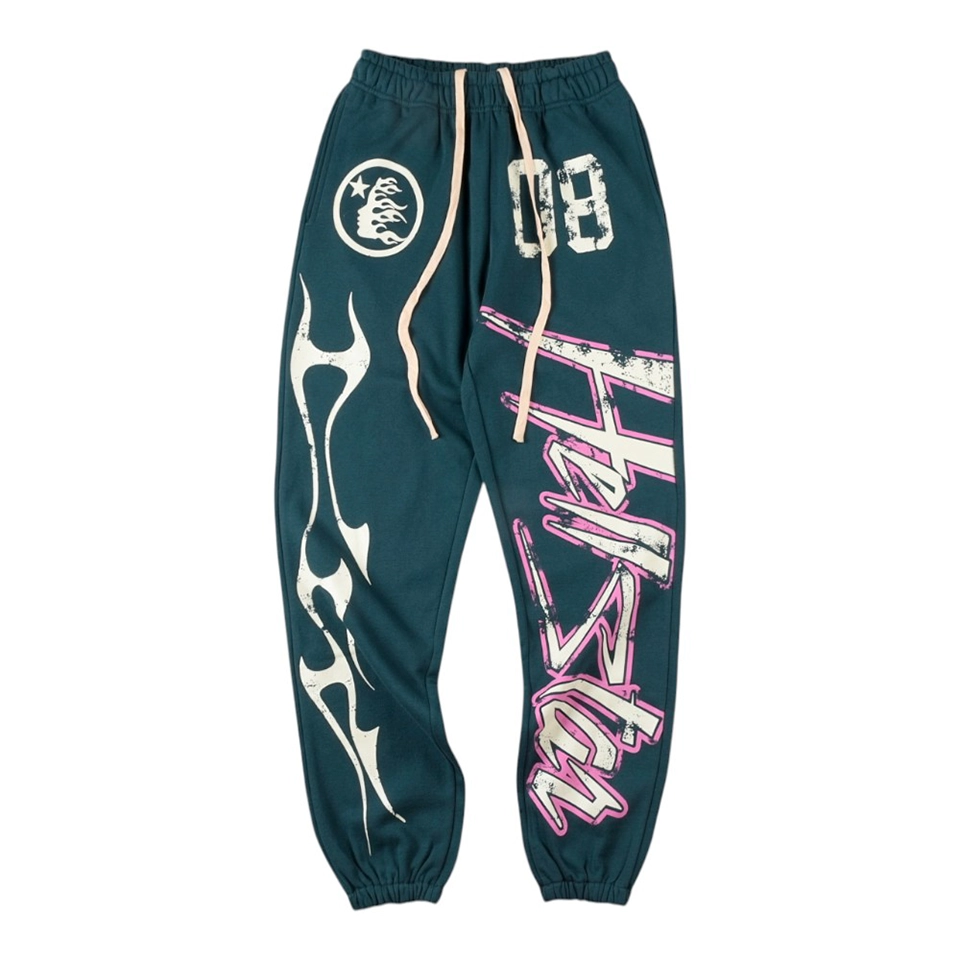Hellstar Paradise Path Graphic Green Pants