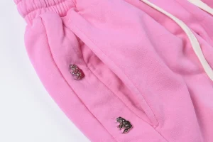 Hellstar Pink Logo Snap Detail Pants10