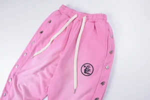Hellstar Pink Logo Snap Detail Pants2