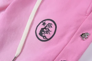 Hellstar Pink Logo Snap Detail Pants5