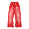 Hellstar Red Flame Graphic Pants