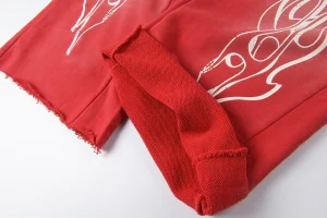 Hellstar Red Flame Graphic Pants6